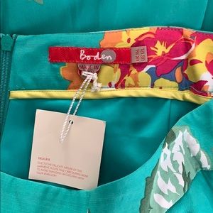 Boden NWT sea green floral skirt US12L
